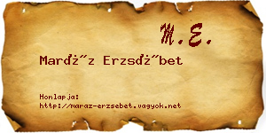 Maráz Erzsébet névjegykártya