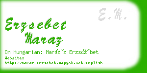 erzsebet maraz business card